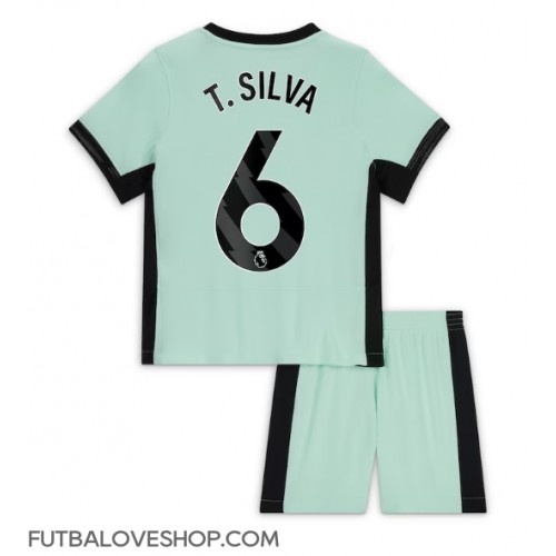Dres Chelsea Thiago Silva #6 Tretina pre deti 2023-24 Krátky Rukáv (+ trenírky)